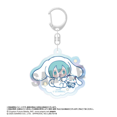 『初音ミク×シナモロール』オーロラアクリルキーホルダー A